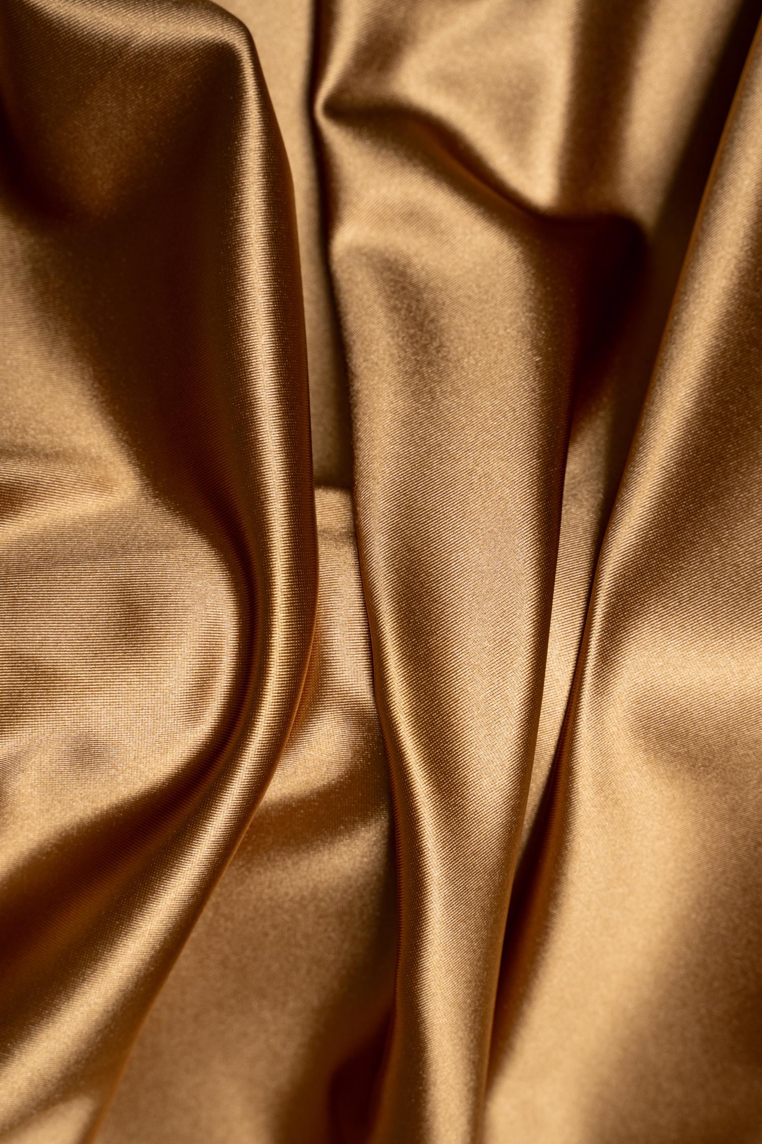 Mocha Shiny Nylon Spandex | Stretchy Fabric by the Yard | Perfect for Sportswear, Bridal Attire, Evening & Prom Dresses and Costumes