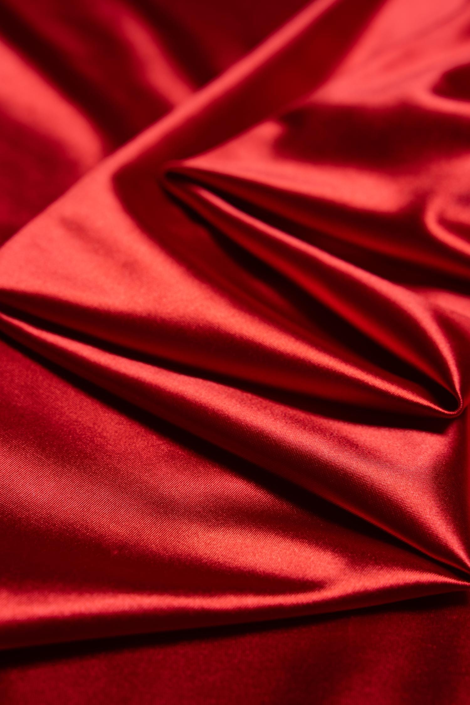 Red Shiny Nylon Spandex, Stretchy Fabric by the Yard for Sportswear, Bridal Attire, Evening & Prom Dresses, Costumes and Formal Attire