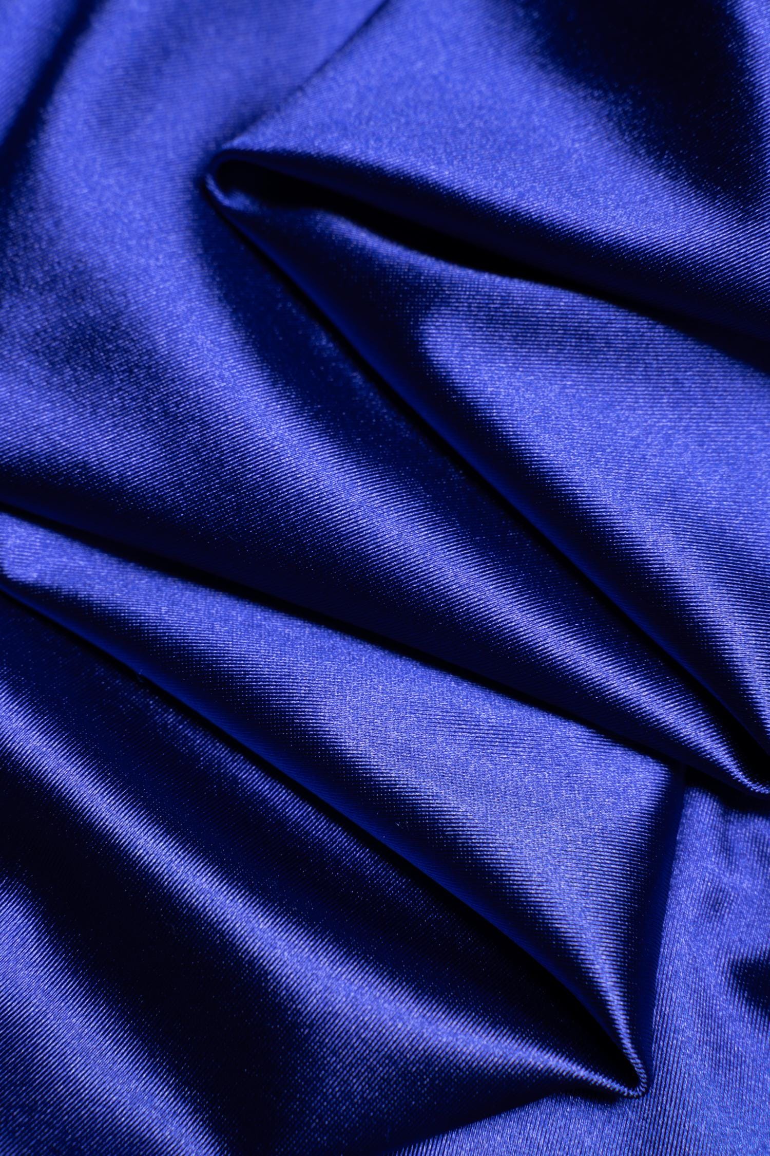 Royal Blue Shiny Nylon Spandex by the Yard | Stretchy Fabric for Sportswear, Prom Attire & Evening Dresses, Costumes, Formal Attire
