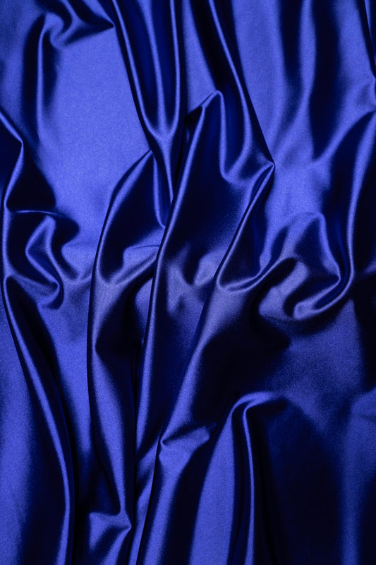 Royal Blue Shiny Nylon Spandex by the Yard | Stretchy Fabric for Sportswear, Prom Attire & Evening Dresses, Costumes, Formal Attire