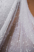 Load image into Gallery viewer, Top-Rated Milky White Pearl Fabric: Elegant Wedding Fabric by the Yard for Bridal Attire, Festival Designs & Unique Creations.
