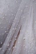 Load image into Gallery viewer, White Pearl Bridal Fabric by the Yard | Luxury Festival Fabric for Dynamic Wedding Dress Designs Perfect for Womens Couture.
