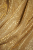 Load image into Gallery viewer, Gold Glitter Fabric | Lurex Spandex Knit by the Yard | Sparkle Shimmer Wedding Fabric for Evening Gowns, Costumes & Backdrops, Prom Dresses
