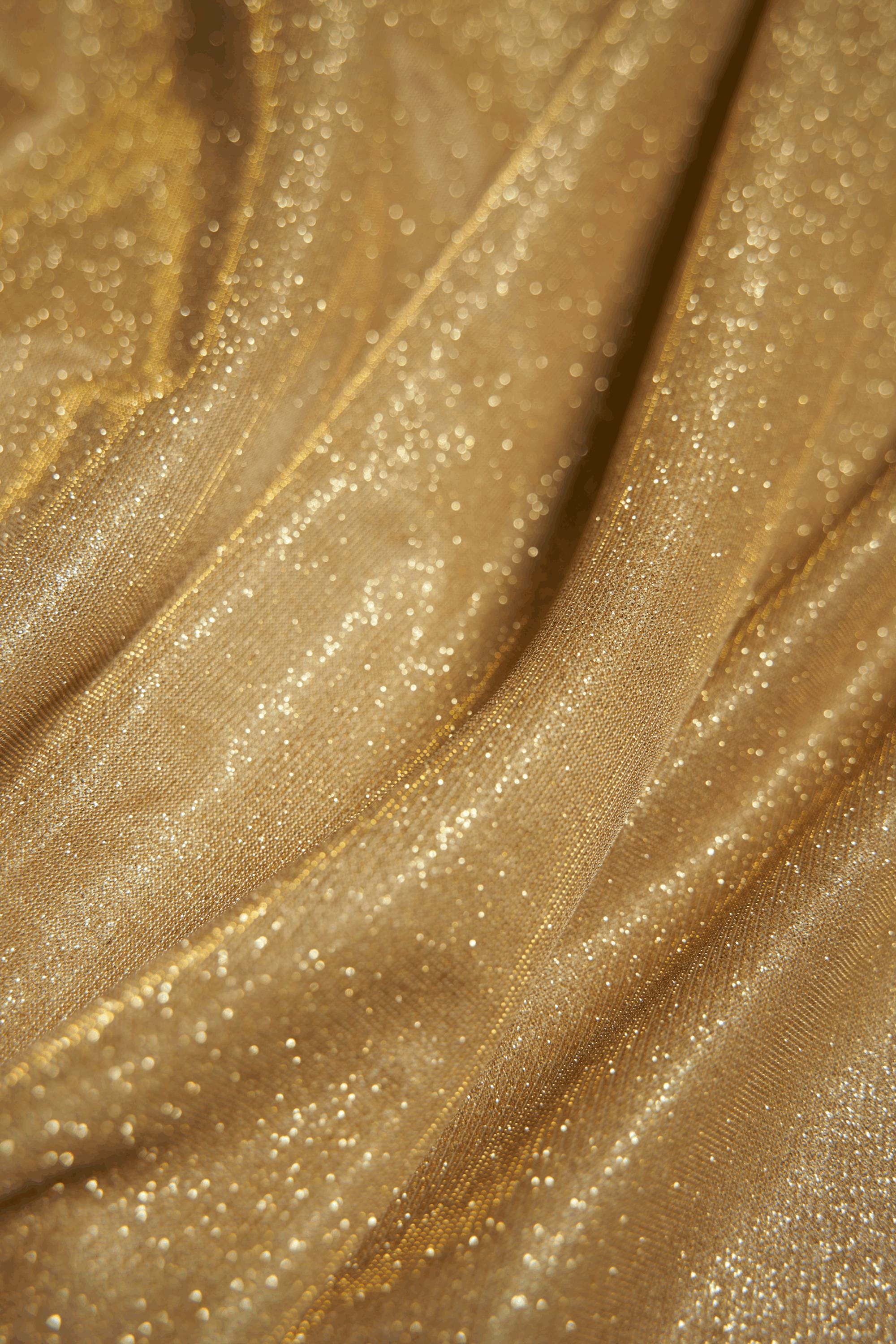 Gold Glitter Fabric | Lurex Spandex Knit by the Yard | Sparkle Shimmer Wedding Fabric for Evening Gowns, Costumes & Backdrops, Prom Dresses