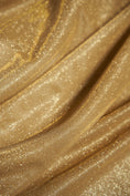 Load image into Gallery viewer, Gold Glitter Fabric | Lurex Spandex Knit by the Yard | Sparkle Shimmer Wedding Fabric for Evening Gowns, Costumes & Backdrops, Prom Dresses
