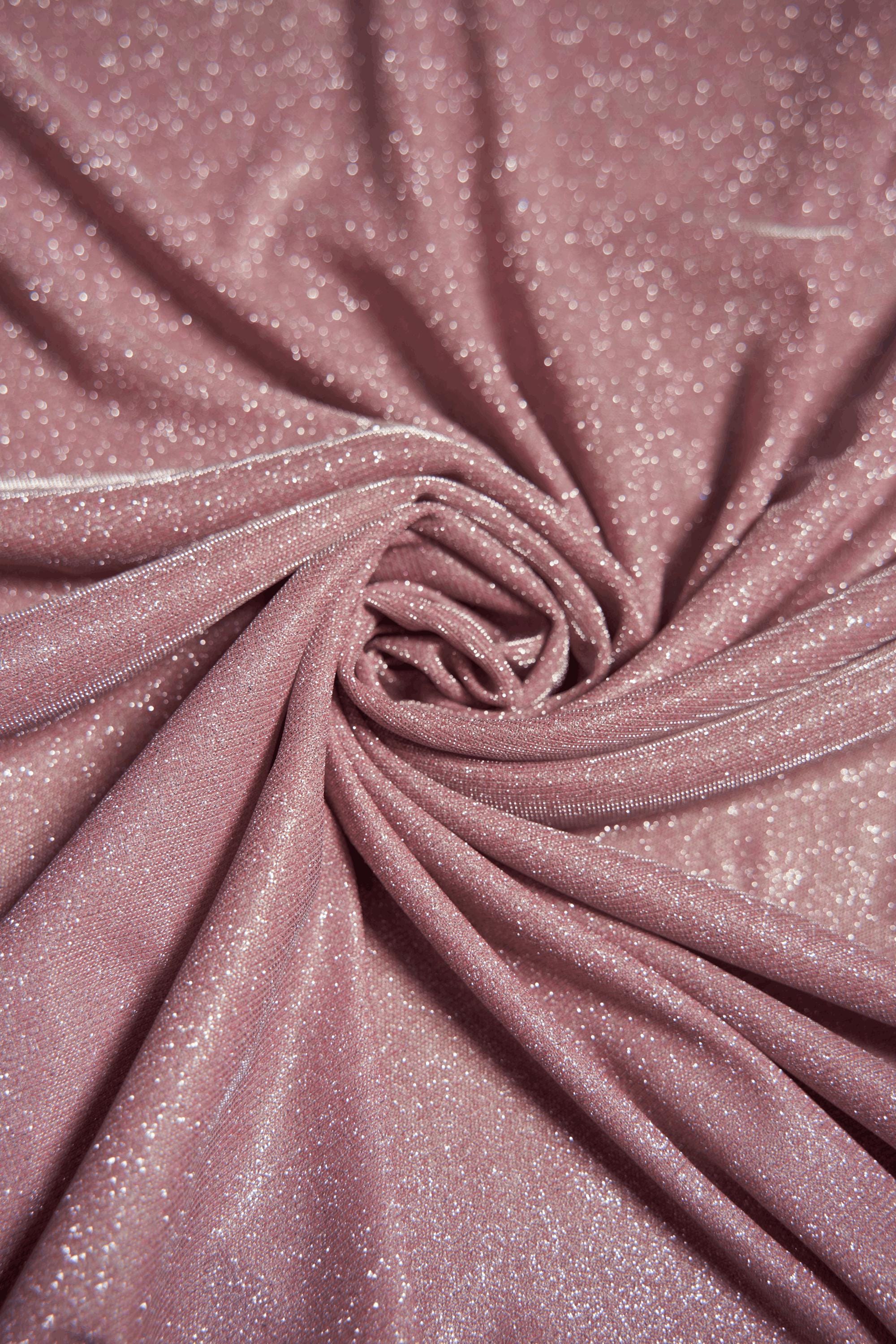 Pink Glitter Lurex Fabric by the Yard | Sparkle Shimmer Wedding & Festival Fabric | Perfect for Evening Gowns, Costumes and  Backdrops.