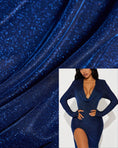 Load image into Gallery viewer, Top-Rated Royal Blue Glitter Fabric: Luxury Lurex Spandex Knit by the Yard for Evening Gowns, Costumes & Backdrops,Prom Dresses and Garments
