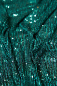 Load image into Gallery viewer, Iridescent Striped Sequin Fabric on Stretch Mesh  Sparkly Sequin Fabric for Dresses, Gowns, Costumes, Evening Wear, DIY Fashion Projects
