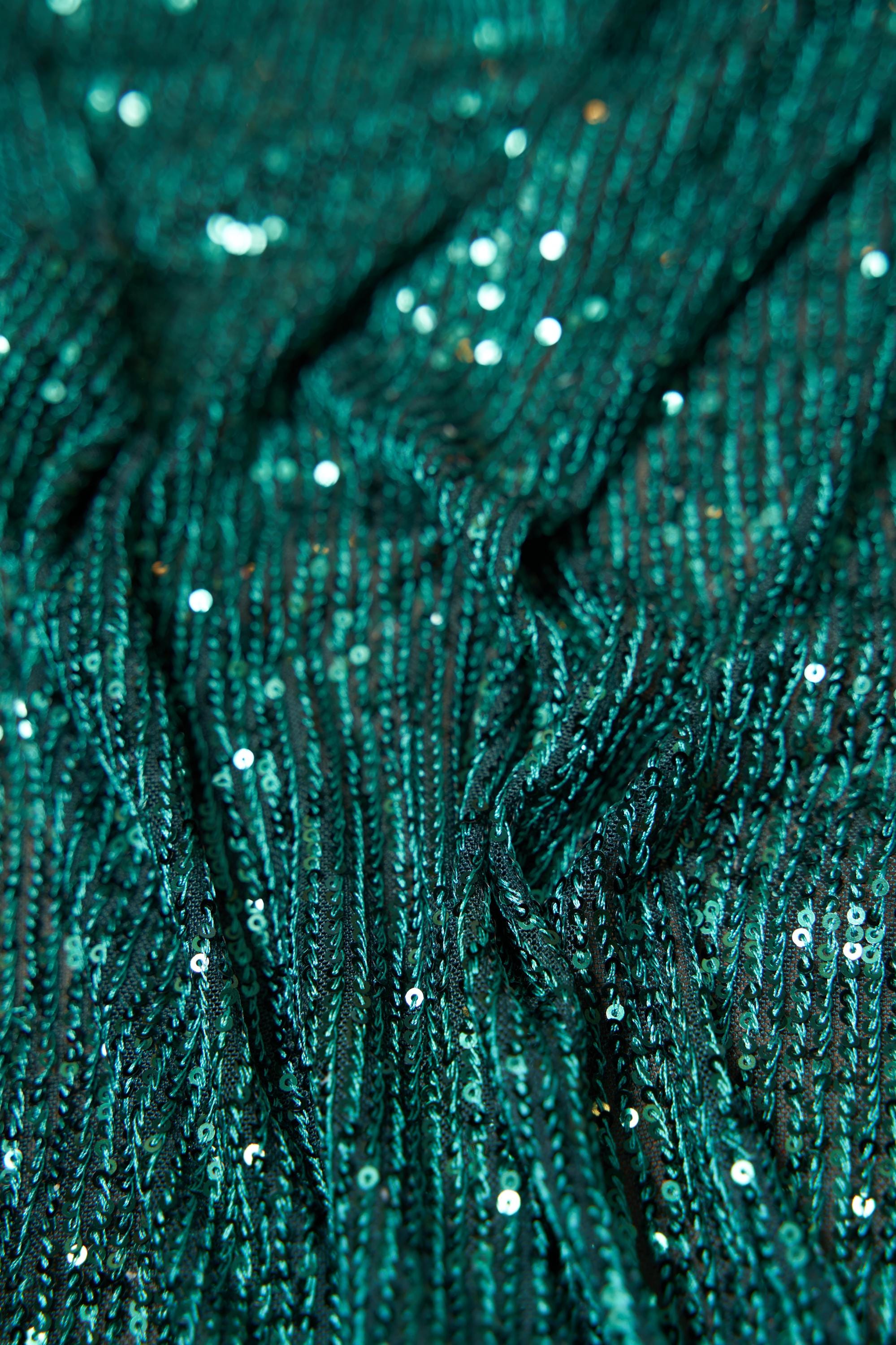 Iridescent Striped Sequin Fabric on Stretch Mesh  Sparkly Sequin Fabric for Dresses, Gowns, Costumes, Evening Wear, DIY Fashion Projects