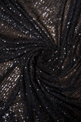 Load image into Gallery viewer, Iridescent Black Striped Sequin Stretch Mesh Fabric  Sparkling Sequin Mesh for Dresses, Costumes, Gowns, and DIY Projects, Prom
