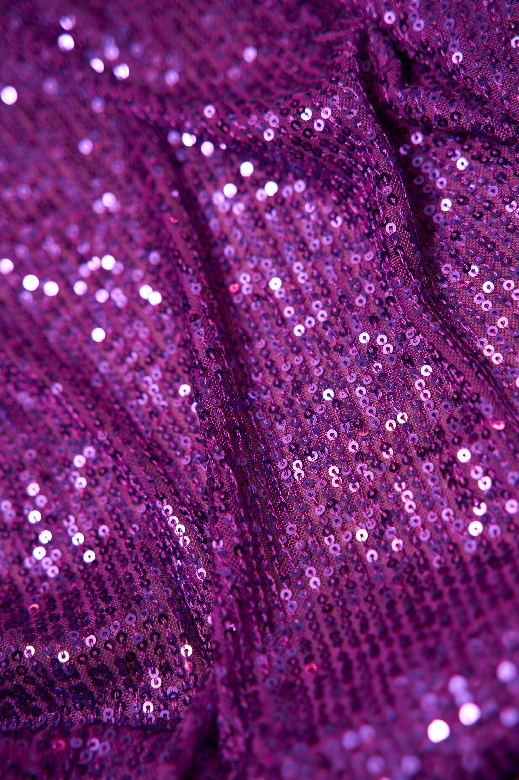 Iridescent Plum Striped Sequin Fabric on Stretch Mesh - Shiny Glitter Sequins for Sewing, Crafting, Apparel, Costumes, DIY Projects, Prom