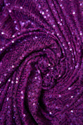 Load image into Gallery viewer, Iridescent Plum Striped Sequin Fabric on Stretch Mesh - Shiny Glitter Sequins for Sewing, Crafting, Apparel, Costumes, DIY Projects, Prom
