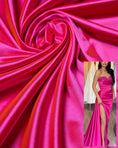 Load image into Gallery viewer, Top-Rated Hot Pink Shiny Nylon Spandex Stretch Fabric by the Yard for Sportswear, Bridal Attire, Evening Dresses, Prom Dresses, Costumes.
