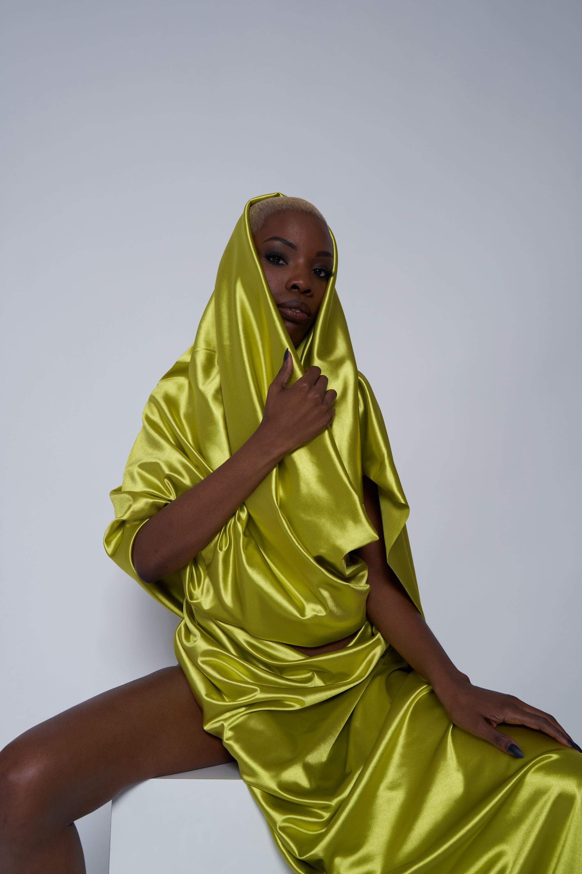 Chartreuse Shiny Nylon Spandex Fabric by the Yard Stretch Fabric for S – NEXTSTYLE FABRICS