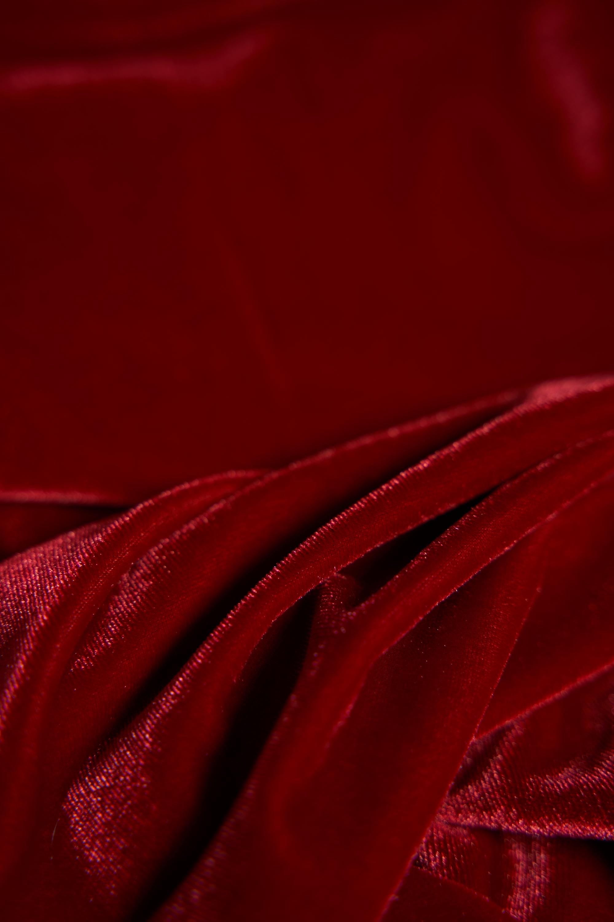 Deep Red Velvet Stretch Fabric- Soft Luxury 4 Way Stretch Velvet by the Yard for Costumes & Fashion Bows, Evening and Prom Dresses, Garments