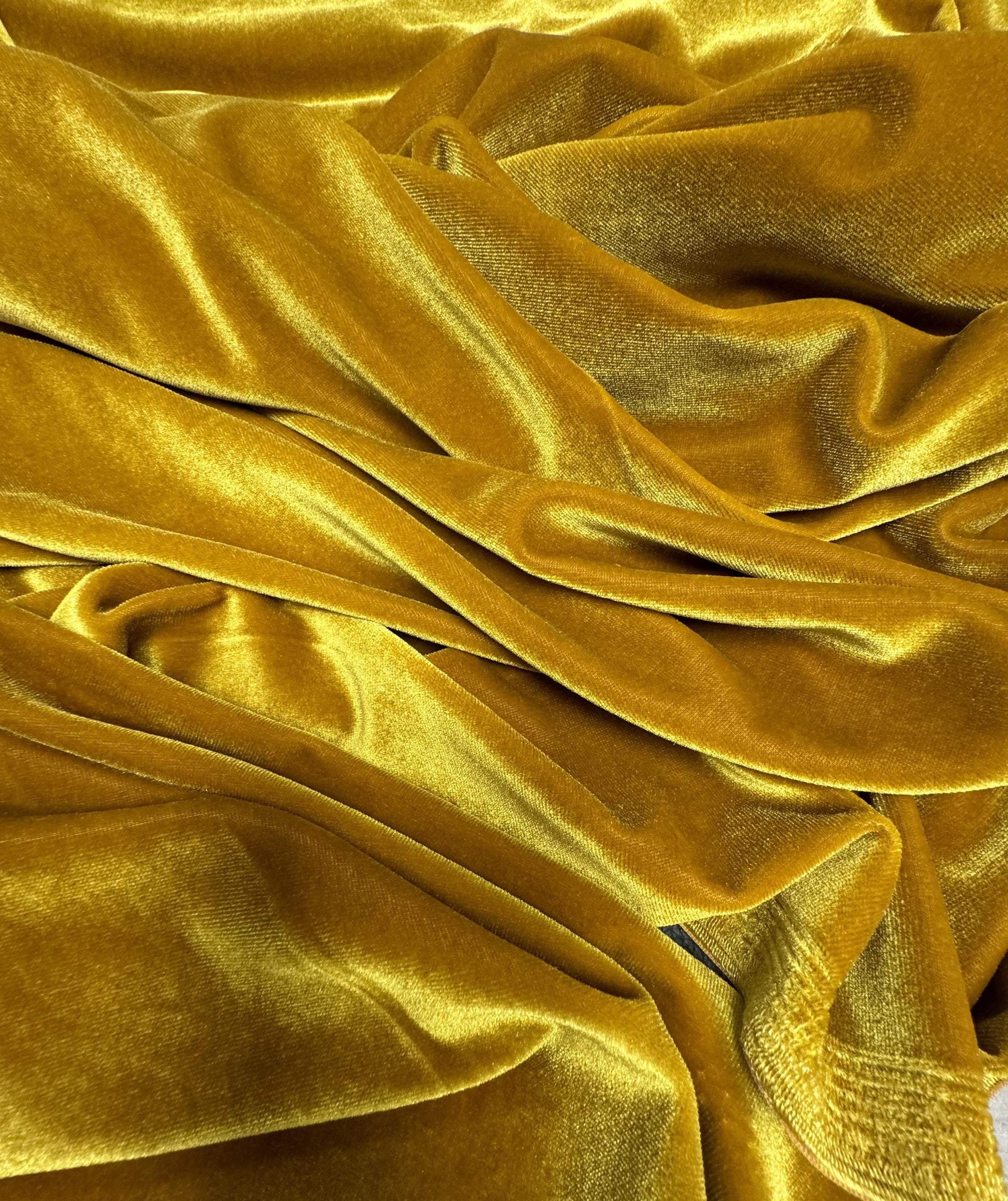 Top-Rated Gold Velvet Stretch Fabric: Luxurious 4-Way Stretch Velvet for Costumes & Bows  Perfect for Your Next Project.