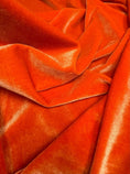 Load image into Gallery viewer, Luxurious Orange Stretch Velvet Fabric- Soft 4-Way Stretch Dress Material | Perfect for Fashion & Crafts by the Yard, Prom - Evening Dresses
