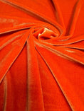 Load image into Gallery viewer, Luxurious Orange Stretch Velvet Fabric- Soft 4-Way Stretch Dress Material | Perfect for Fashion & Crafts by the Yard, Prom - Evening Dresses
