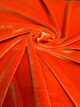 Load image into Gallery viewer, Luxurious Orange Stretch Velvet Fabric- Soft 4-Way Stretch Dress Material | Perfect for Fashion & Crafts by the Yard, Prom - Evening Dresses
