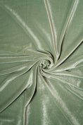 Load image into Gallery viewer, Sage Green Stretch Velvet Fabric-4 Way Stretch Soft Green Velvet by the Yard for Apparel & Crafts. Premium Velvet for Prom and Evening Gowns
