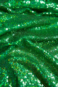 Load image into Gallery viewer, Iridescent Green Sequin Fabric by the Yard - Luxury Shiny Sequins for Dresses, Modern Fashion, & Designer Projects. Prom and Evening Fabrics
