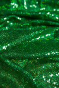 Load image into Gallery viewer, Iridescent Green Sequin Fabric by the Yard - Luxury Shiny Sequins for Dresses, Modern Fashion, & Designer Projects. Prom and Evening Fabrics
