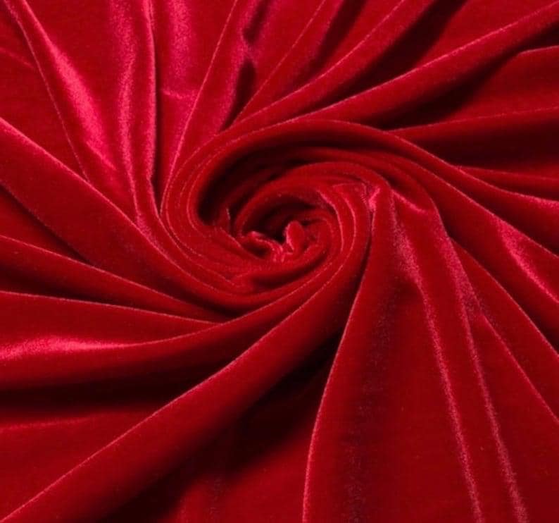 Stretchy Velvet Fabric | Soft Velvet Fabric by the Yard | Luxury 4-Way Stretch Velvet Colors Collection for Costumes & Bows, Prom Dresses