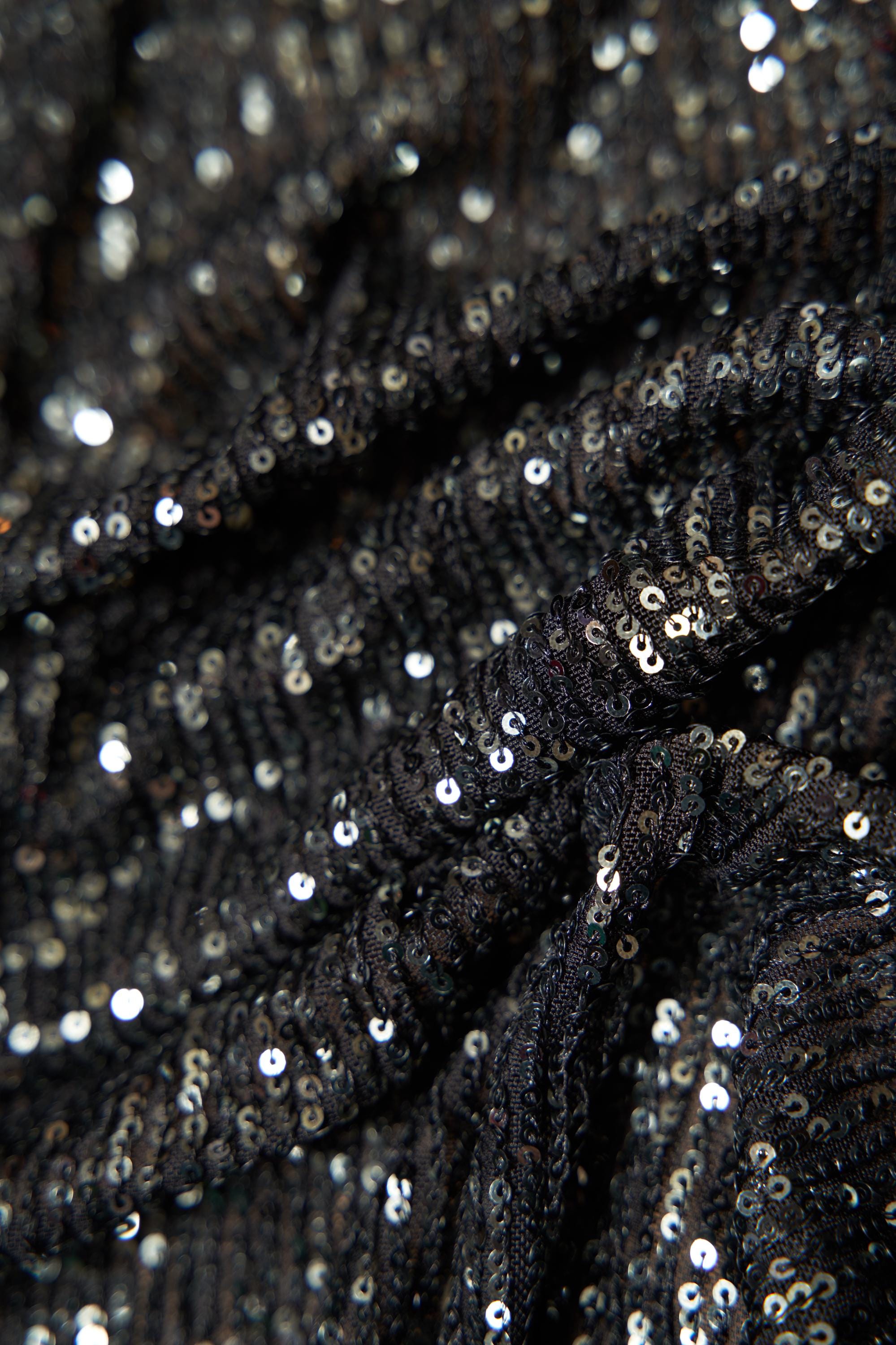 Iridescent Black Grey Striped Sequin Stretch Mesh Fabric  Sparkling Sequin Mesh for Dresses, Costumes, Gowns, and DIY Projects, Prom