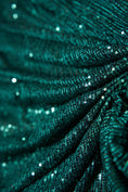 Load image into Gallery viewer, Iridescent Striped Sequin Fabric on Stretch Mesh  Sparkly Sequin Fabric for Dresses, Gowns, Costumes, Evening Wear, DIY Fashion Projects
