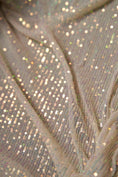 Load image into Gallery viewer, Iridescent Striped Sequin Fabric on Stretch Mesh  Sparkly Sequin Fabric for Dresses, Gowns, Costumes, Bridal, Evening Wear, Prom Dresses
