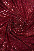 Load image into Gallery viewer, Iridescent Ruby Striped Sequin Fabric on Stretch Mesh - Shiny Glitter Sequins for Sewing, Crafting, Apparel, Costumes, DIY Projects, Prom.
