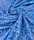 Load image into Gallery viewer, Baby Blue Velvet Sequin Fabric, Stretch Velvet Fabric by the Yard, Fashion Fabric, Luxury 2 Way Stretch Velvet Festival Fabric
