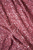Load image into Gallery viewer, Dusty Rose Velvet Fabric, Sequin Fabric, Stretch Velvet Fabric by the Yard, Festival Fabric, Luxury 2 Way Stretch Velvet Fashion Fabric

