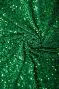 Load image into Gallery viewer, Kelly Green Sequins Velvet Fabric, Stretch Velvet Fashion Fabric, Fabric by the Yard, Shiny Sequin Fabric, Luxury Fabric
