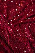 Load image into Gallery viewer, Wine Velvet Sequins Fabric, Shiny Velvet Fabric by the Yard, Luxury Wedding Fabric, Modern Designer Fabric, Fashion Fabric
