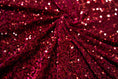 Load image into Gallery viewer, Wine Velvet Sequins Fabric, Shiny Velvet Fabric by the Yard, Luxury Wedding Fabric, Modern Designer Fabric, Fashion Fabric
