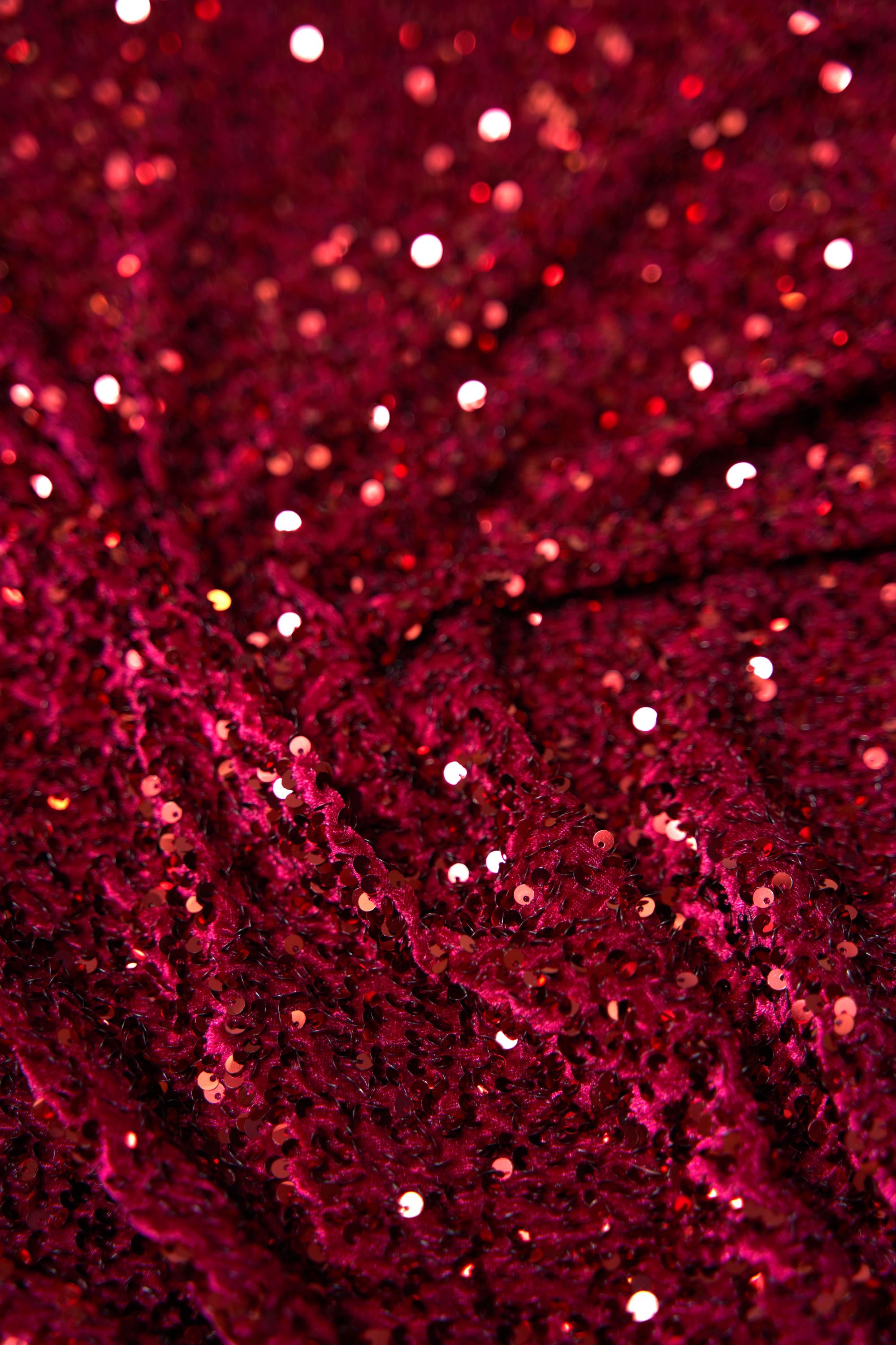 Wine Velvet Sequins Fabric, Shiny Velvet Fabric by the Yard, Luxury Wedding Fabric, Modern Designer Fabric, Fashion Fabric