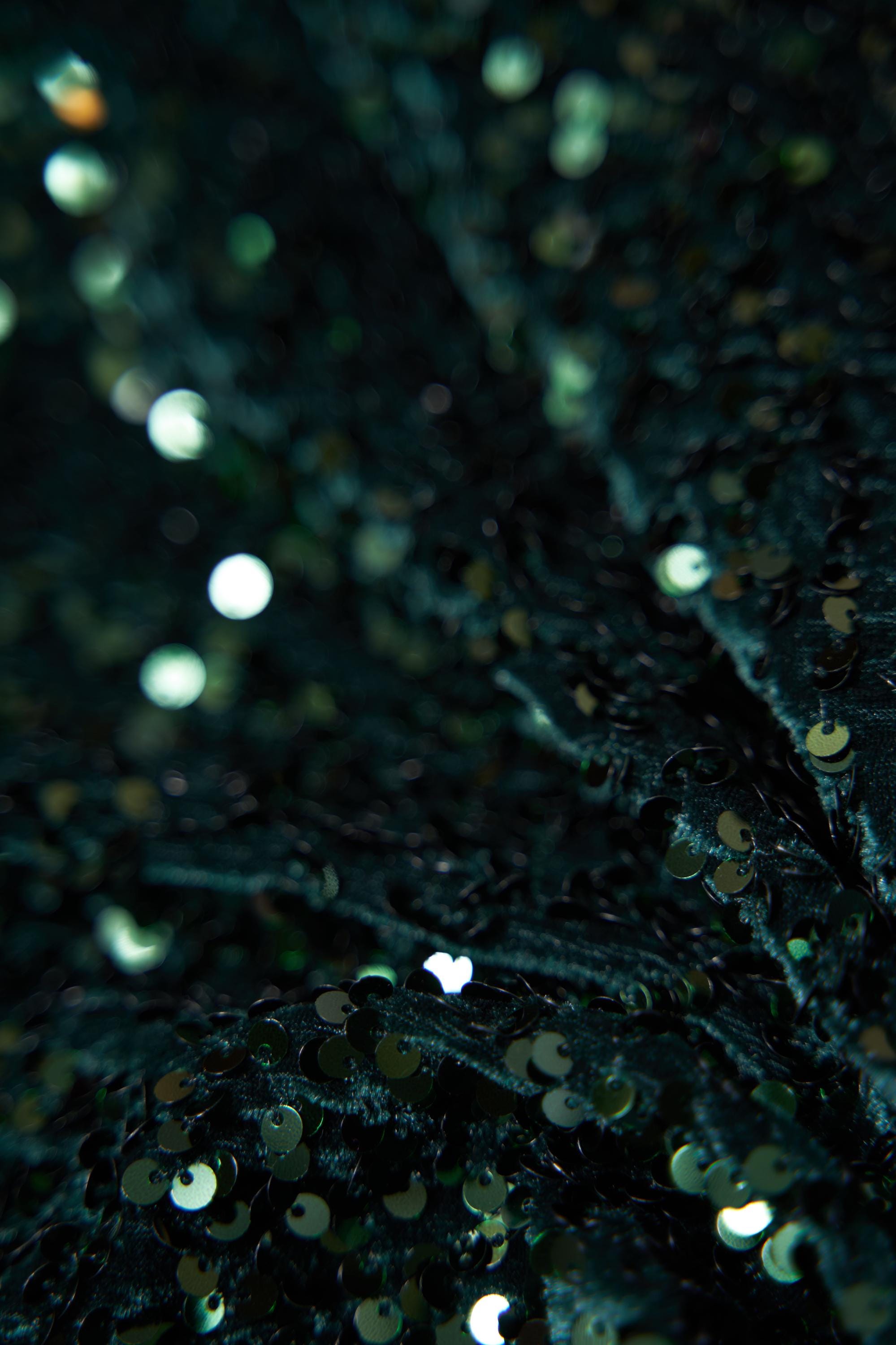 Hunter Green Velvet Sequin Fabric, Stretch Fabric by the Yard, Shiny Sequin Fabric, Modern Designer Fabric, Fashion Fabric