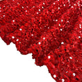 Load image into Gallery viewer, Red Velvet Fabric, Red Sequin Velvet by the Yard, Luxury Fashion Fabric, Stretch Shiny Fabric, Modern Shiny Fabric for Dresses
