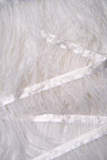 Load image into Gallery viewer, White Ostrich Feather Trim, Fringe with Satin Ribbon, Feather Trimming By The Yard, Ostrich Hair Trim, Feather Decoration

