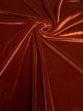 Load image into Gallery viewer, Rust Stretch Velvet Fabric - Premium Velvet by the Yard | Perfect for Party Dresses & Wedding Apparel, Prom Dresses, Evening Gowns. Costumes
