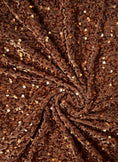 Load image into Gallery viewer, Brown Velvet Fabric, Sequin Fabric, Stretch Velvet Fabric by the Yard, Festival Wear, Luxury 2 Way Stretch Velvet Fashion Fabric
