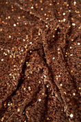 Load image into Gallery viewer, Brown Velvet Fabric, Sequin Fabric, Stretch Velvet Fabric by the Yard, Festival Wear, Luxury 2 Way Stretch Velvet Fashion Fabric
