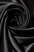 Load image into Gallery viewer, Black Satin Fabric, Luxury Satin Fabric, Fabric by The Yard, Black Shiny Fabric, Silk Fabric By the Yard, Fabric for Dress
