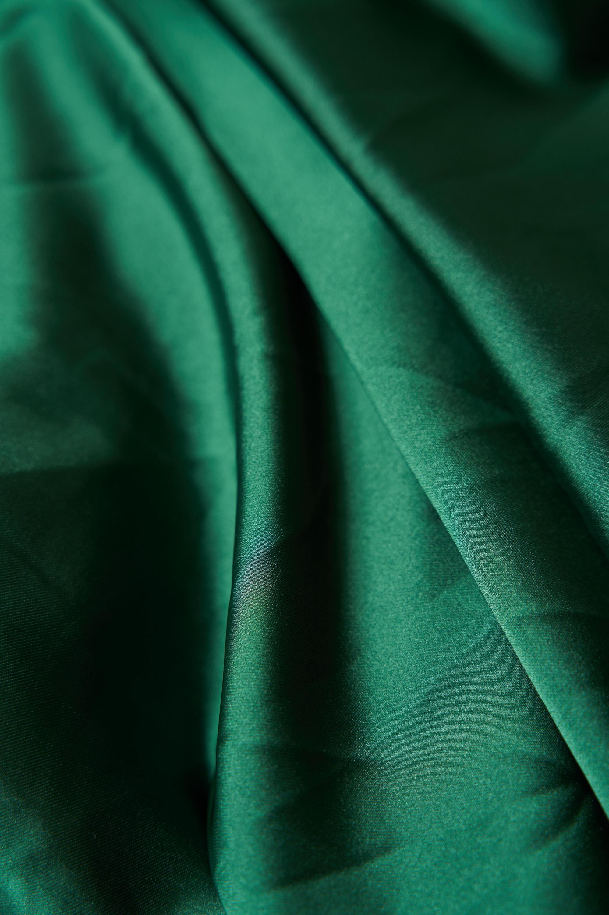 Hunter Fabric, Fabric by the Yard, Luxury Satin Fabric, Hunter Green Sewing Fabric, Stretch Fabric by the Yard, Apparel Fabric