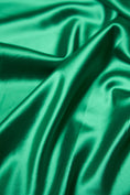 Load image into Gallery viewer, Kelly Green Fabric, Fabric by the Yard, Luxury Satin Fabric, Kelly Green Silk Fabric, Stretch Shiny Fabric, Fabric for Dress
