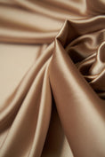 Load image into Gallery viewer, Khaki Fabric by the Yard, Khaki Satin Fabric, Sewing Fabric, Stretch Fabric by the Yard, Casual and Festival Apparel Fabric
