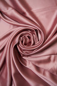 Load image into Gallery viewer, Mauve Satin Fabric, Shiny Stretch Fabric by the Yard, Lightweight Sewing Fabric, Silk Wedding Fabric, Apparel Fabric
