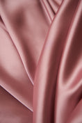 Load image into Gallery viewer, Mauve Satin Fabric, Shiny Stretch Fabric by the Yard, Lightweight Sewing Fabric, Silk Wedding Fabric, Apparel Fabric
