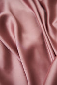 Load image into Gallery viewer, Mauve Satin Fabric, Shiny Stretch Fabric by the Yard, Lightweight Sewing Fabric, Silk Wedding Fabric, Apparel Fabric
